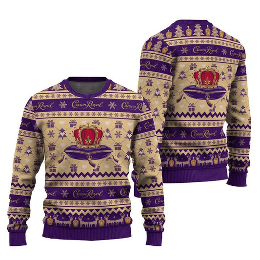 Crown Royal Snowing Christmas Ugly Sweater - VinoVogue.com