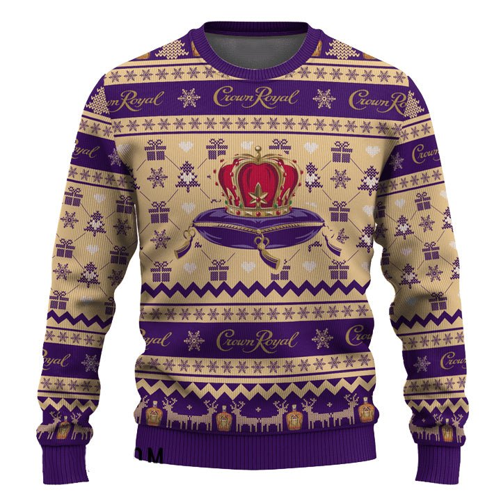 Crown Royal Snowing Christmas Ugly Sweater - VinoVogue.com