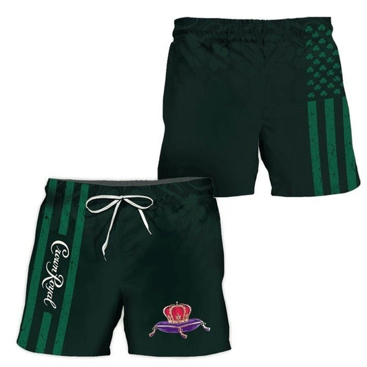 Crown Royal St Patrick's USA Flag Swim Trunks - VinoVogue.com