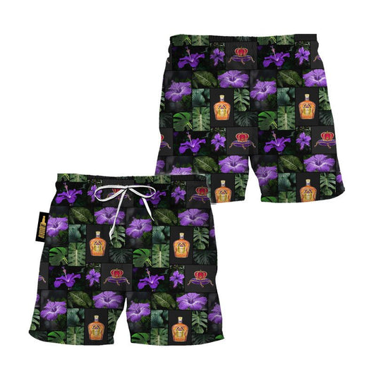 Crown Royal Tropical Hibiscus Flower Swim Trunks - VinoVogue.com