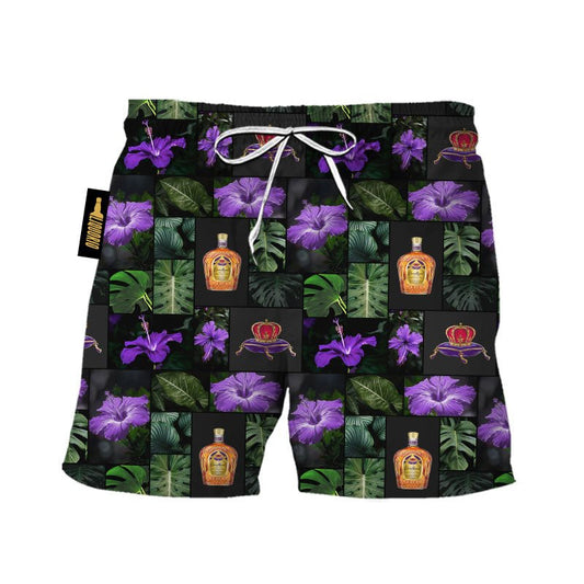 Crown Royal Tropical Hibiscus Flower Swim Trunks - VinoVogue.com