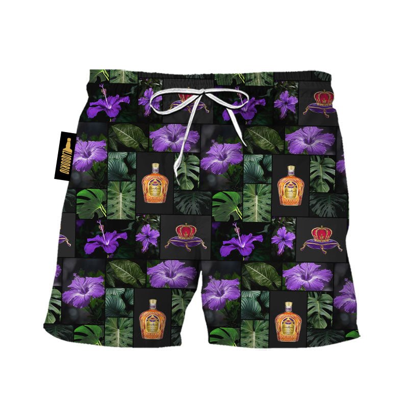 Crown Royal Hibiscus Flower Swim Trunks - VinoVogue.com