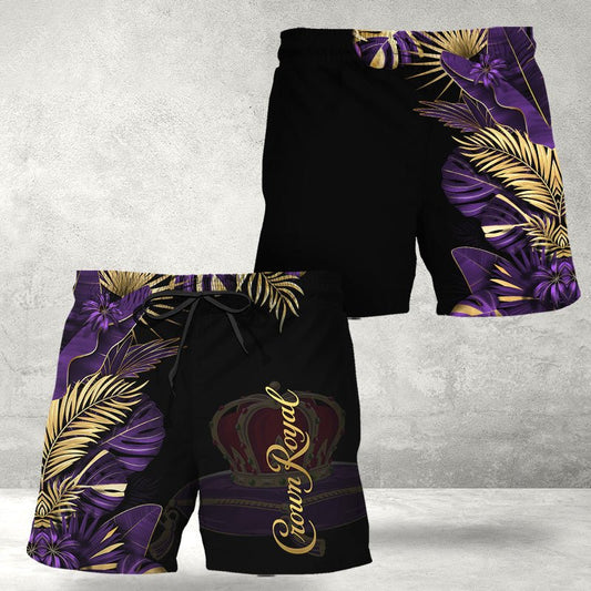 Crown Royal Tropical Kentia Palm Swim Trunks - VinoVogue.com