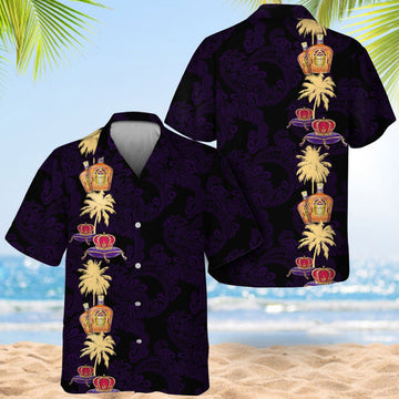 Crown Royal Coconut Tree Pattern Hawaiian Shirt - VinoVogue.com