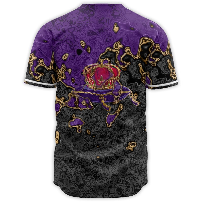 Holographic Colorful Crown Royal Baseball Jersey - VinoVogue.com