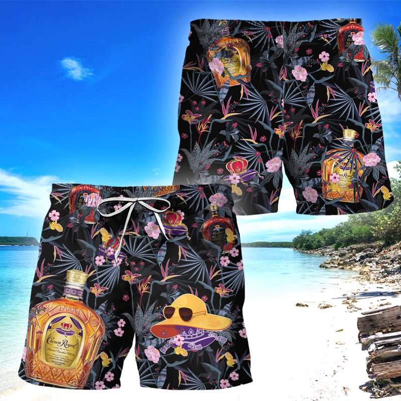 Crown Royal Floral Summer Swim Trunks - VinoVogue.com