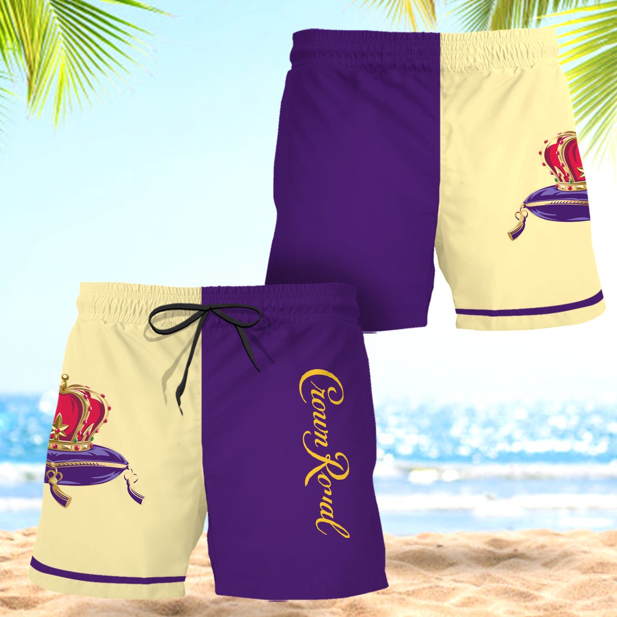 Basic Crown Royal Swim Trunks - VinoVogue.com