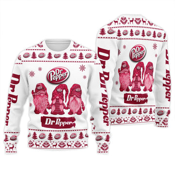 Dr Pepper Christmas Gnomies Ugly Sweater