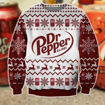 Dr Pepper Christmas Holiday Ugly Sweater - VinoVogue.com