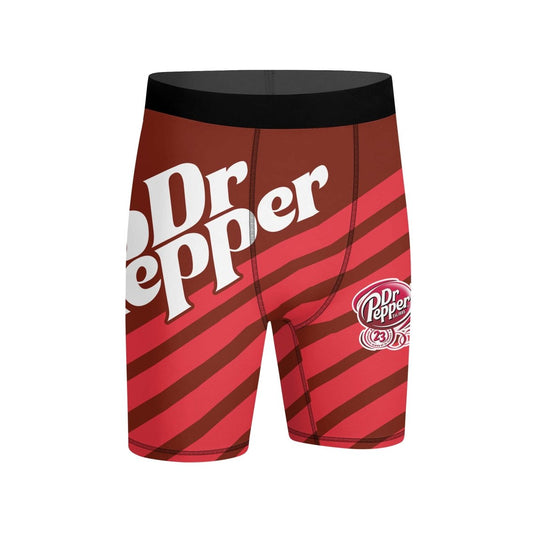Dr Pepper Diagonal Stripe Compression Shorts - VinoVogue.com