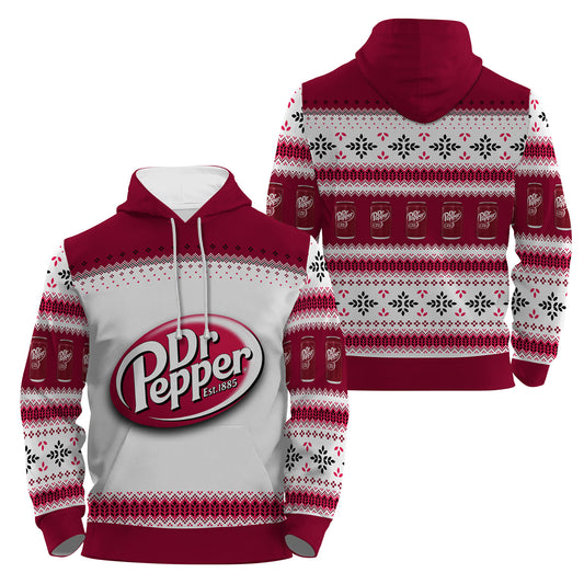 Dr Pepper Festive Holiday Pullover & Zip Hoodie