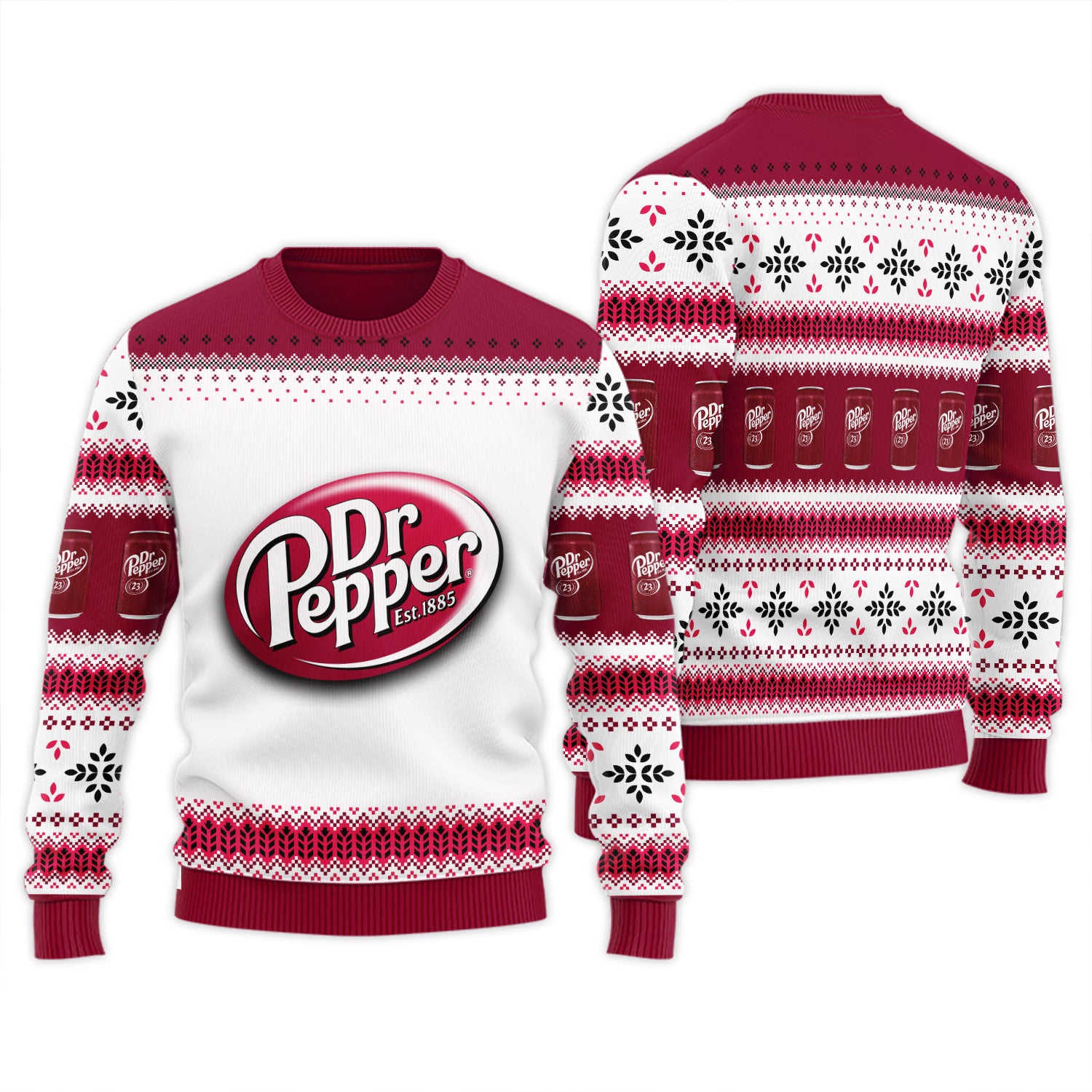 Dr Pepper Festive Holiday Ugly Sweater