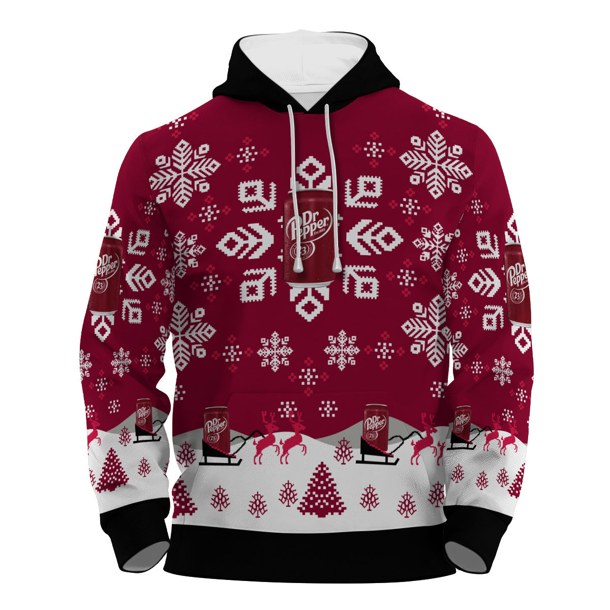Dr Pepper Snowflake Pullover & Zip Hoodie