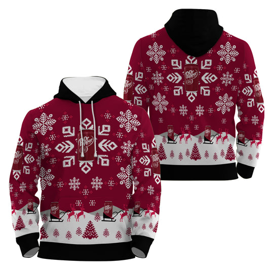 Dr Pepper Snowflake Pullover & Zip Hoodie