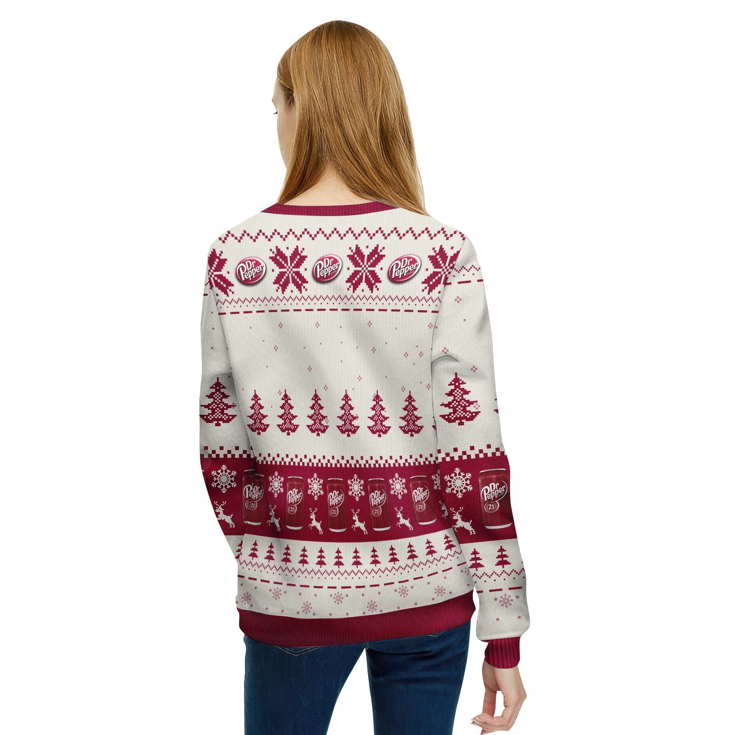 Dr Pepper Snowy Sips Ugly Sweater