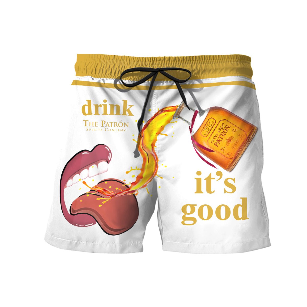 Drink Patron Tequila It's Good Swim Trunks - VinoVogue.com