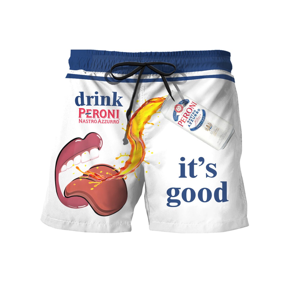 Drink Peroni Nastro Azzurro It's Good Swim Trunks - VinoVogue.com