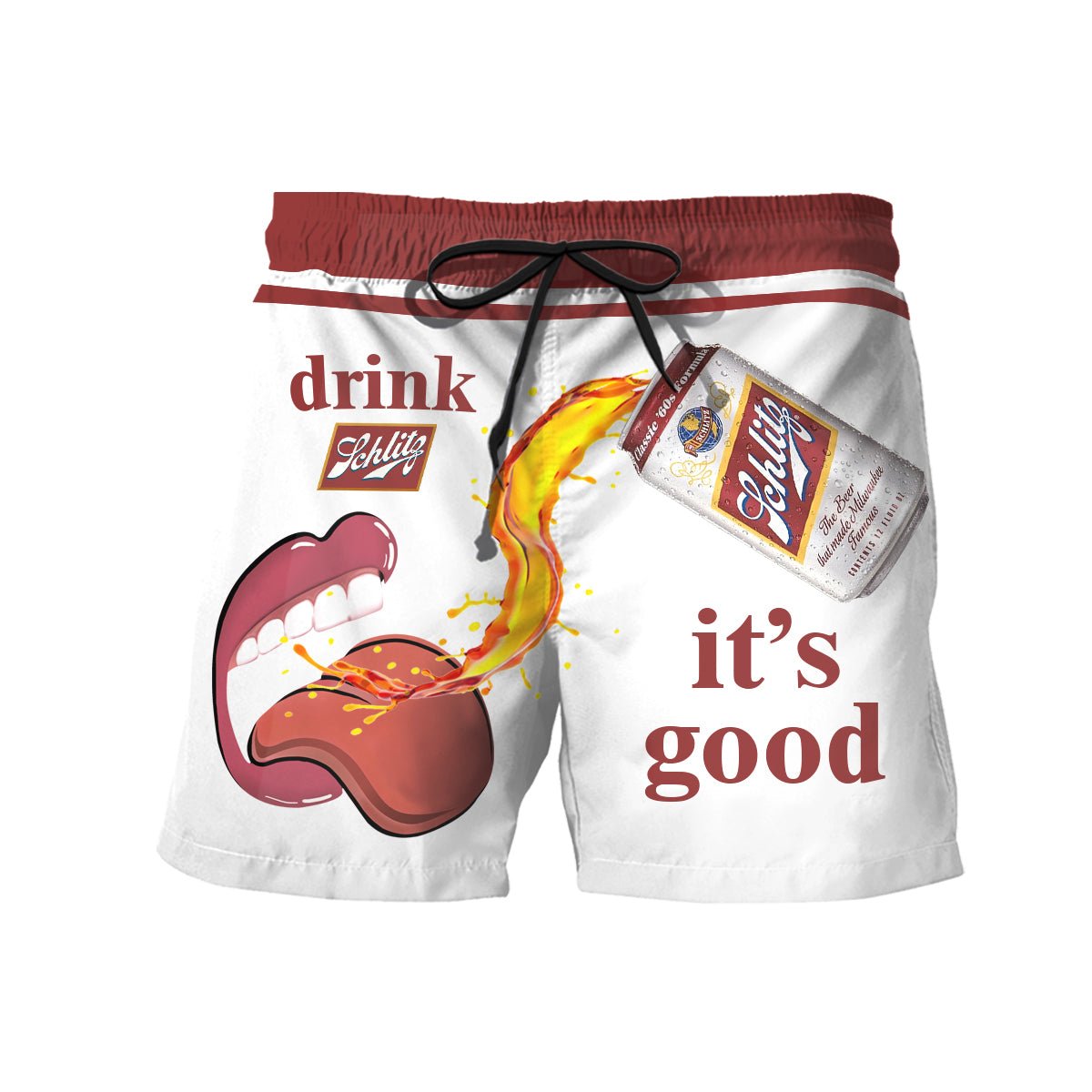 Drink Schlitz Beer It's Good Swim Trunks - VinoVogue.com