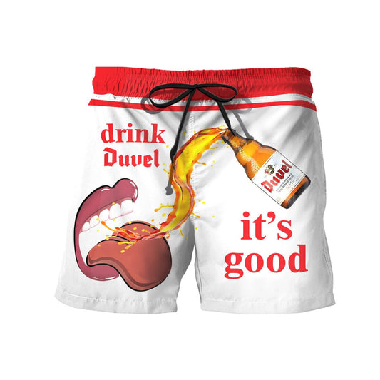 Drink Duvel It's Good Swim Trunks - VinoVogue.com