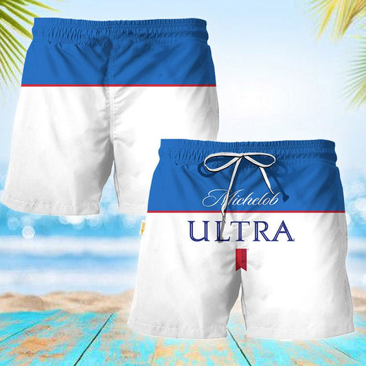 Michelob Ultra Colorful Basic Swim Trunks - VinoVogue.com