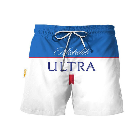 Michelob Ultra Colorful Basic Swim Trunks - VinoVogue.com