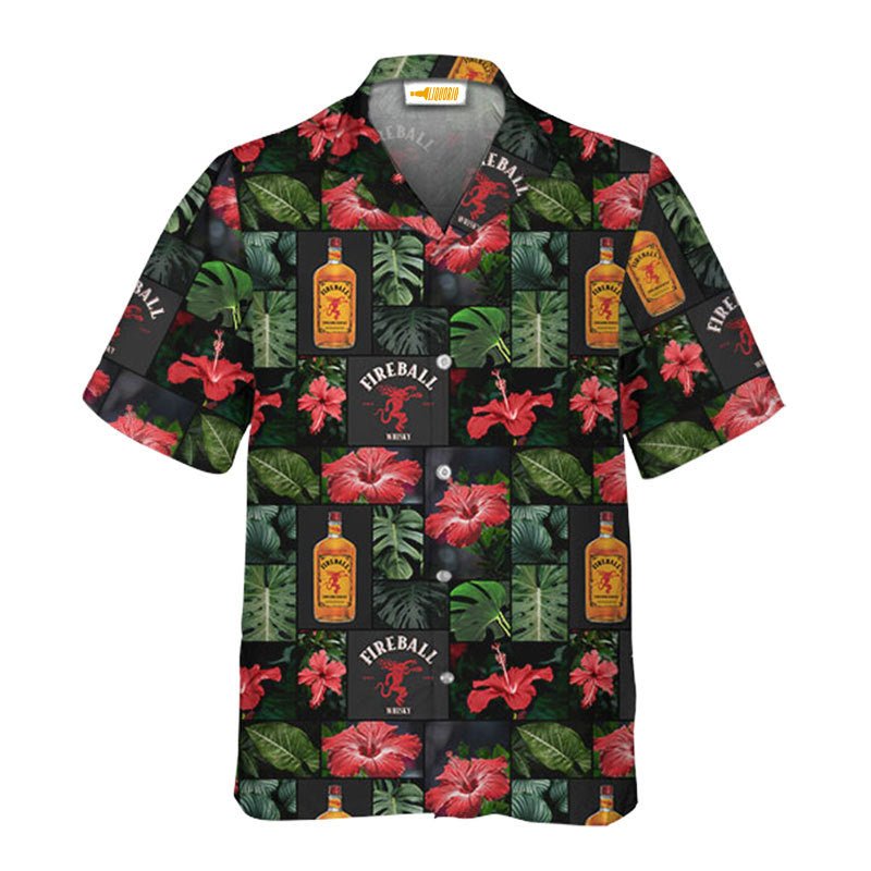 Fireball Tropical Hibiscus Flower Hawaiian Shirt - VinoVogue.com