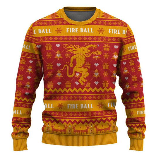 Fireball Snowing Christmas Ugly Sweater - VinoVogue.com