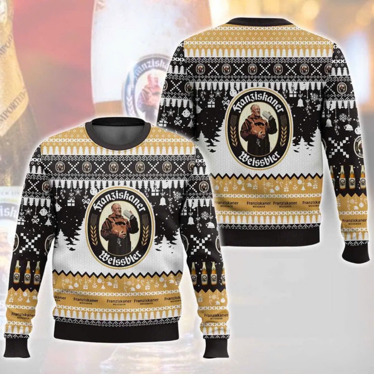 Franziskaner Weissbier Christmas Ugly Sweater - VinoVogue.com