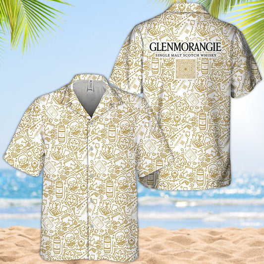 Glenmorangie Summer Doodle Art Hawaiian Shirt - VinoVogue.com