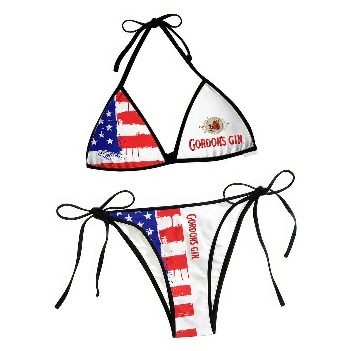 Gordon's American Flag Triangle Beach Bikini - VinoVogue.com