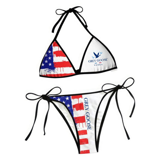 Grey Goose American Flag Triangle Beach Bikini - VinoVogue.com