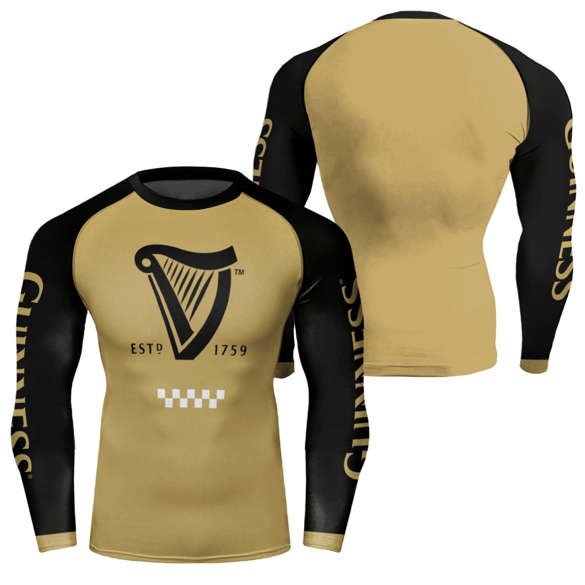 Guinness Beige Rash Guard - VinoVogue.com