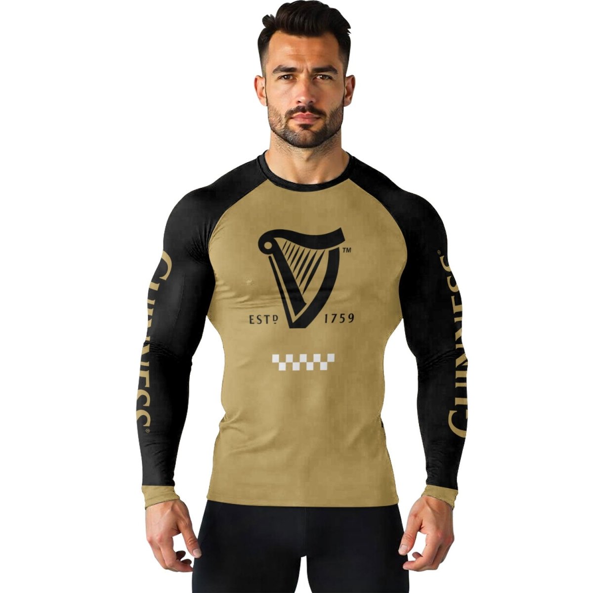 Guinness Beige Rash Guard - VinoVogue.com
