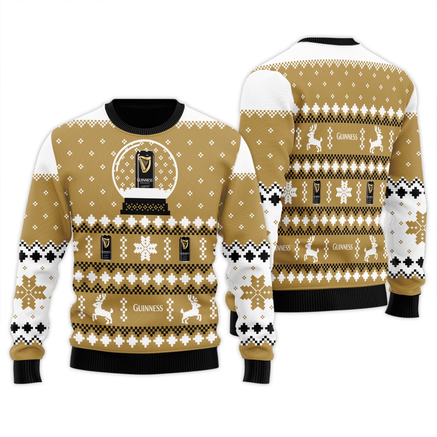 Guinness Christmas Crystal Ball Ugly Sweater