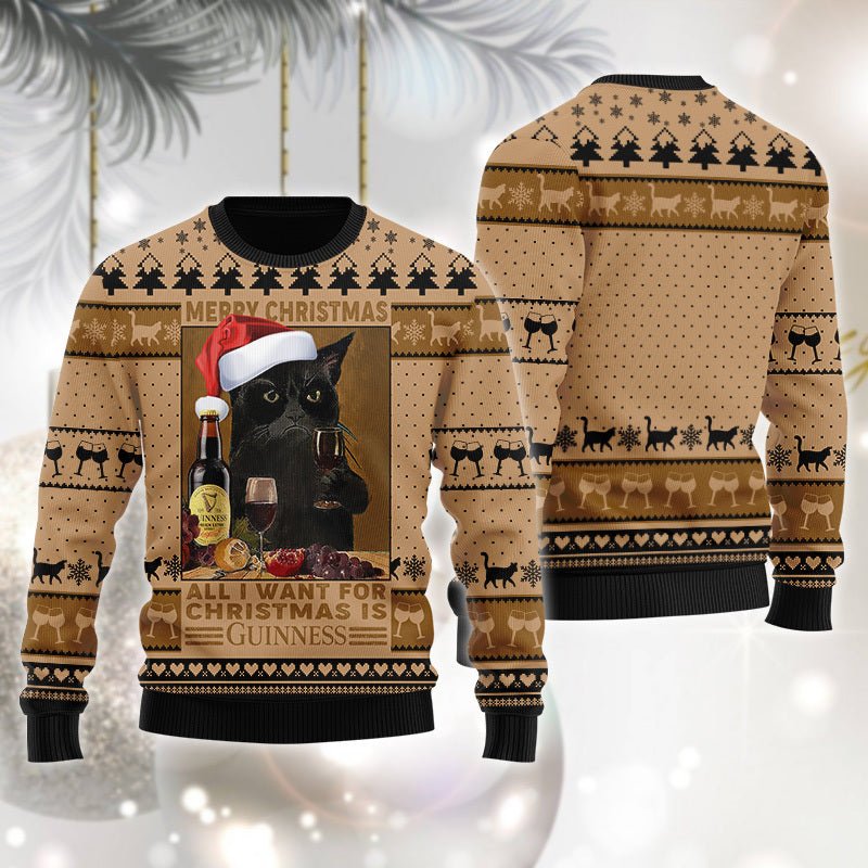 Guinness Is All I Want For Christmas Ugly Sweater - VinoVogue.com