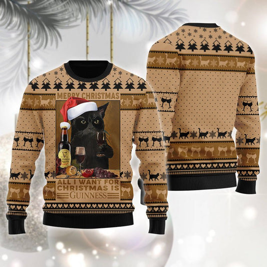 Guinness Is All I Want For Christmas Ugly Sweater - VinoVogue.com