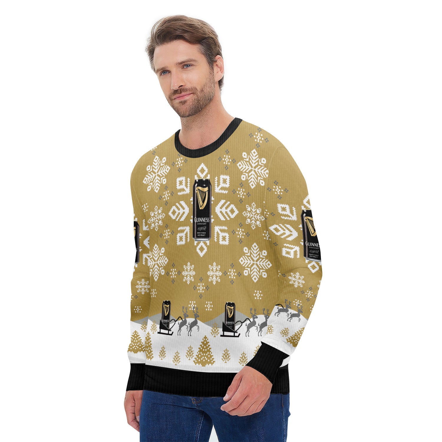 Guinness Snowflake Ugly Sweater