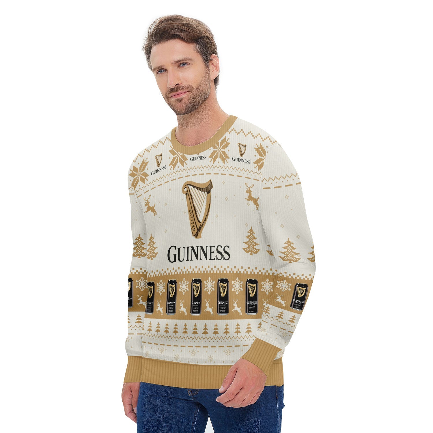 Guinness Snowy Sips Ugly Sweater