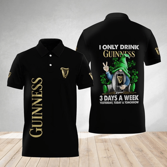 Guinness St Patrick's Gnome Polo Shirt - VinoVogue.com