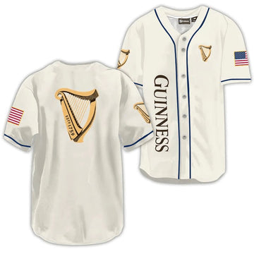 Guinness USA Flag Baseball Jersey - VinoVogue.com