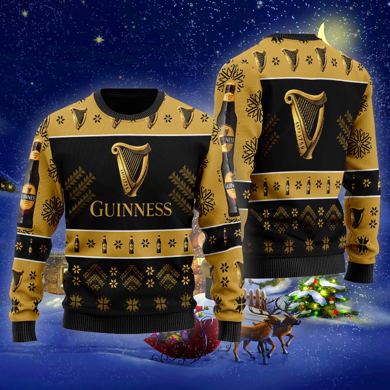 Guinness Xmas Ugly Sweater - VinoVogue.com