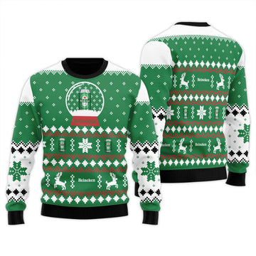 Heineken Christmas Crystal Ball Ugly Sweater
