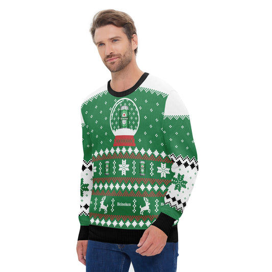 Heineken Christmas Crystal Ball Ugly Sweater