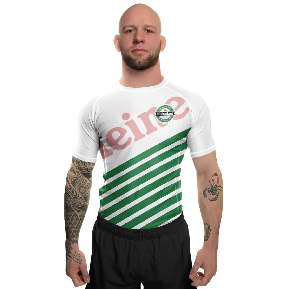 Heineken Diagonal Stripe Rash Guard - VinoVogue.com