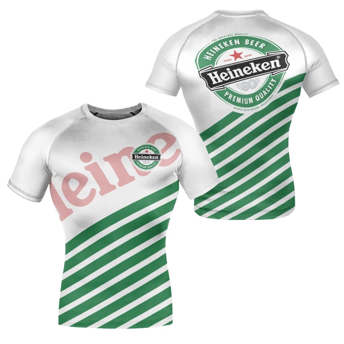 Heineken Diagonal Stripe Rash Guard - VinoVogue.com
