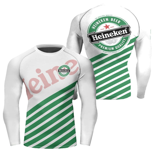 Heineken Diagonal Stripe Rash Guard - VinoVogue.com