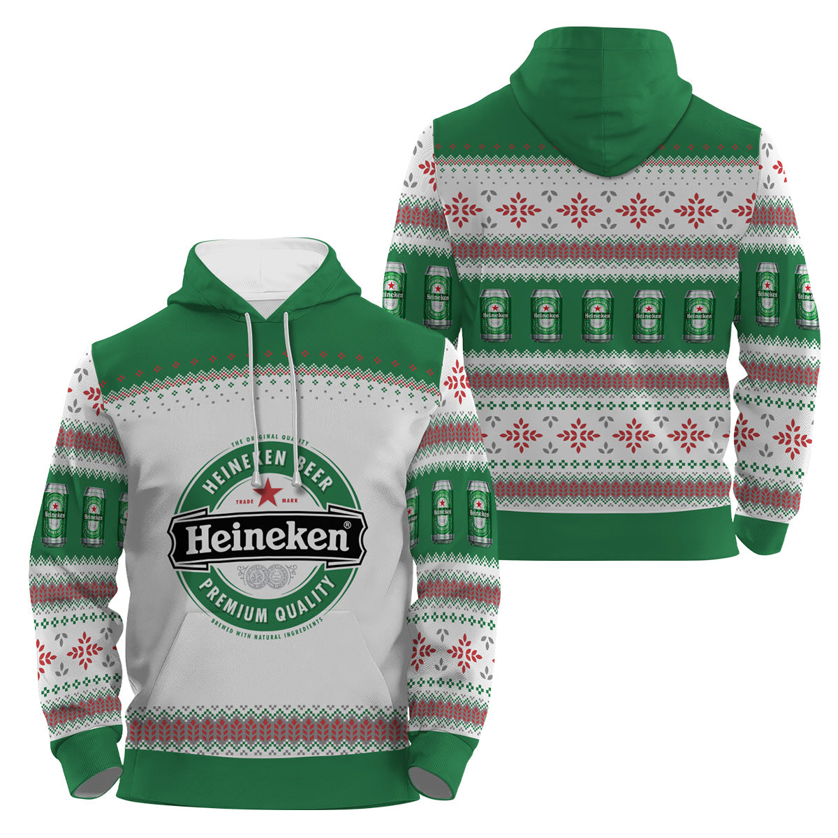Heineken Festive Holiday Pullover & Zip Hoodie