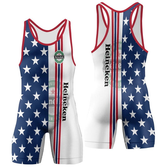 Heineken Fourth Of July Wrestling Singlet - VinoVogue.com