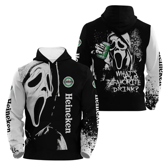 Heineken Ghostface Scream Hoodie & Zip Hoodie