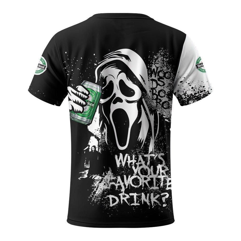 Heineken Ghostface Scream T-Shirt - VinoVogue.com